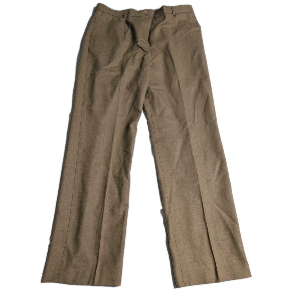 Pendleton 100% Virgin Wool Dress Pants Womens 16 Camel Tan Straight Leg‎ Lined